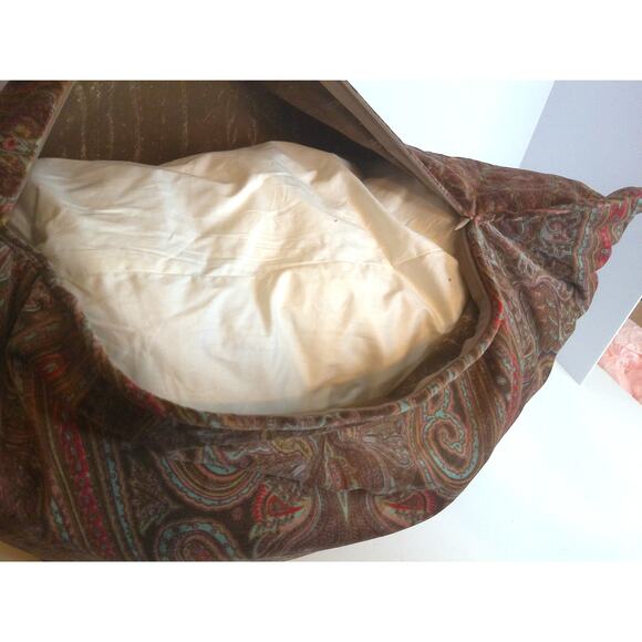 Ralph Lauren Bohemian Paisley Gold Corded Sateen Euro Pillow - Picture 5 of 7